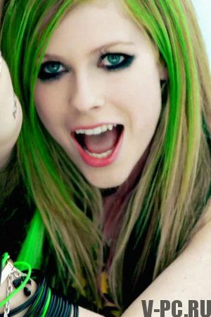 Avril Lavigne Cabelo Verde