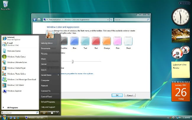 Windows Vista com Aero On
