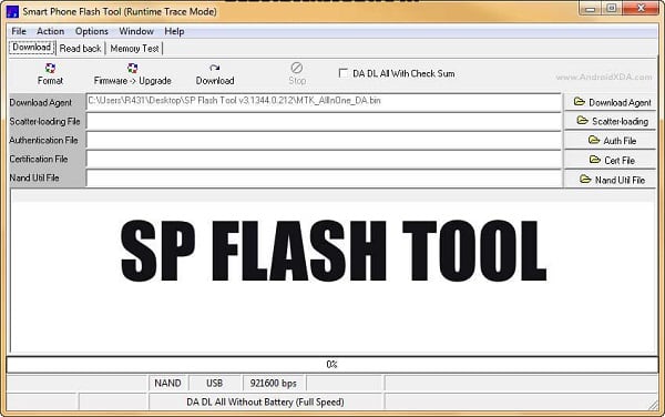 sp flash tool abre que extensão de arquivo
