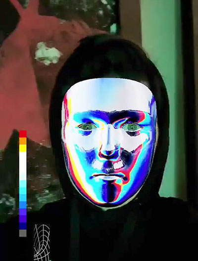 Máscara de história do Instagram - face de aço
