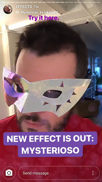 como adicionar novas máscaras ao instagram