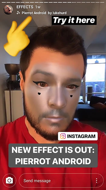 como adicionar novas máscaras ao instagram - pierrot