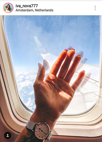foto de verão para instagram em um avião