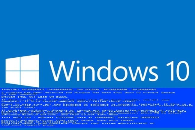 Erro crítico no Windows 10