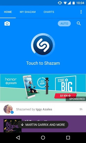 Usando o Shazam