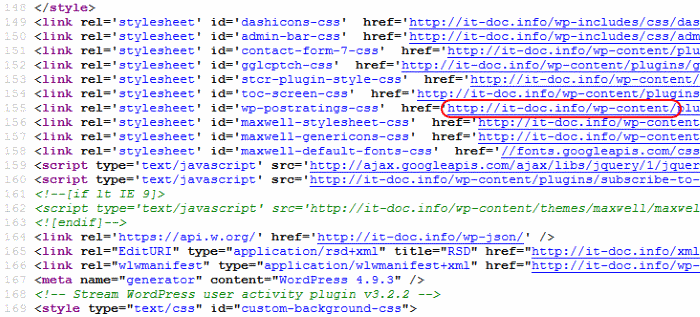 Código HTML da página it-doc.info