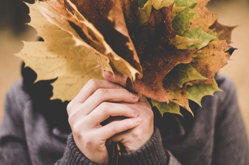 ideias de fotos de outono para instagram um monte de folhas