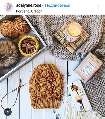 ideias de fotos de outono para instagram - chapéu de malha de layout