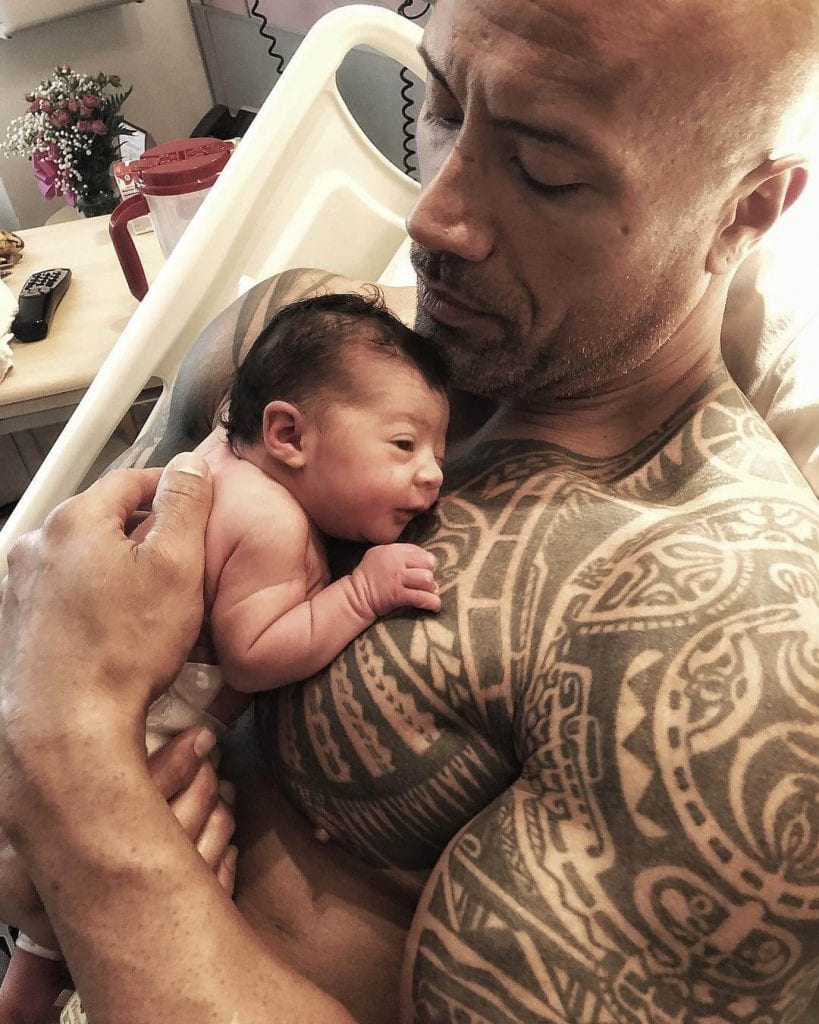 Dwayne Rock Johnson com a filha Tiana Instagram